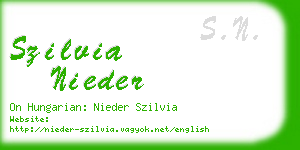 szilvia nieder business card